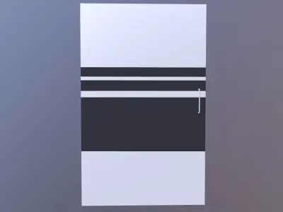 Glass Door Low-poly 3D model