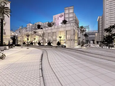 Archexteriors vol 28 - urban night scenes 3D model