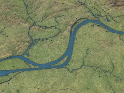 Pyongyang - 3D City Topography Terrain 3D Model Pack