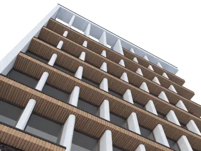 Modern office building No 4 3D model