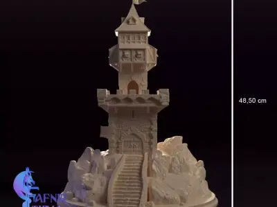 MEDIEVAL TOWER - TABLETOP 3D print model