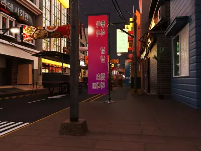 Itaewon Street 3D model