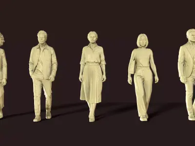 Smart Casual Walk - 26 Architectural Figures 3D print model