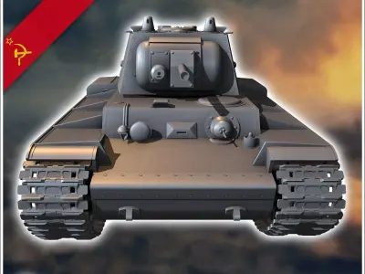 KV-8 M1942 Flamethrower ATO-41 - Soviet army WW2 Second World Ea 3D print model