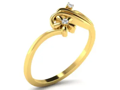 Diamond Ring For Women 3d Print Model 3D print model 68