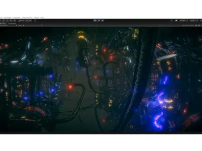cyberpunk - Glass City BIP Low-poly 3D model