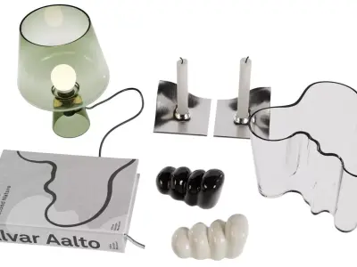 Living Decoration Set Alvar Aalto 00 Free 3D model