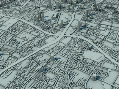 Shanghai City China 3D print model