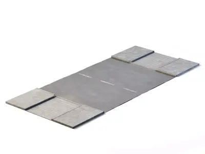 Street Path 6m x 14m Low-poly 3D model