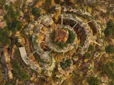 Morocco Temple Low-poly 3D model