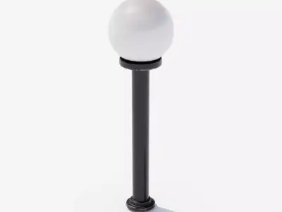 Light post Low-poly 3D model
