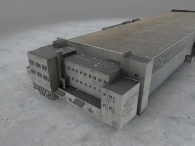 LHBP Hangar 1 Low-poly 3D model