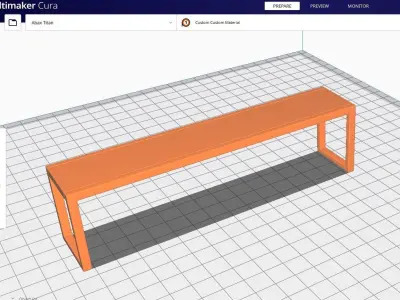 Bench  M11 Low-poly 3D model