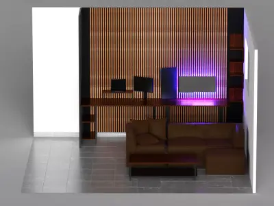 DESK Interior scene 3D model