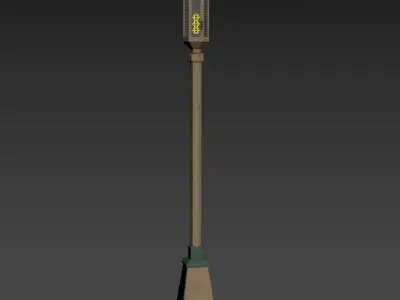 Street Lamp Low-poly 3D model