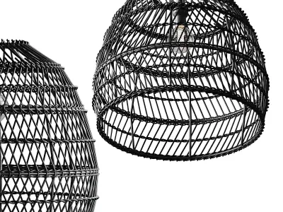 Boho Design Natural Lamp 3D model