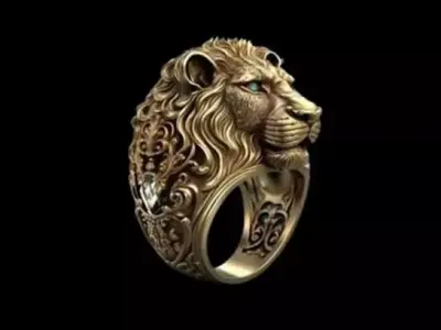 lion ring light  3D print model