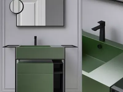 Washbasins Furniture 3d model Low-poly 3D model