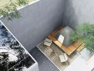 Culture Camp House Modern Tropical SketchUp Model  3D model