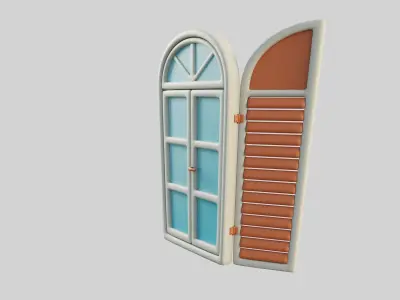 Cartoon Window 24b 3D model