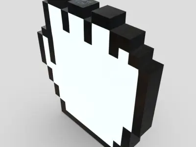 Cursor Hand 4 Low-poly 3D model