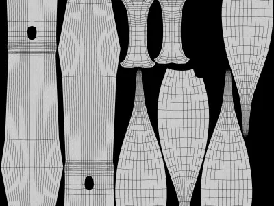 Amphora Camulodunum 184 Low-poly 3D model