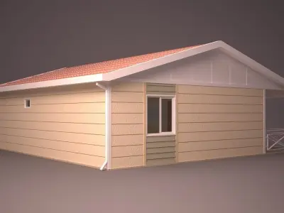 HOME house with roof 3D model