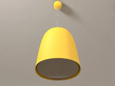 Yellow and black pendant light 3D model
