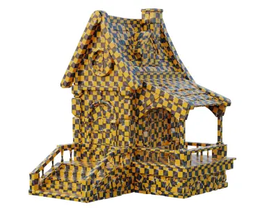 Stylized House 03 Low-poly 3D model