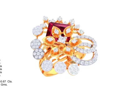 Women Ring  Render 3dm STL OBJ FBX Details 3D print model 298