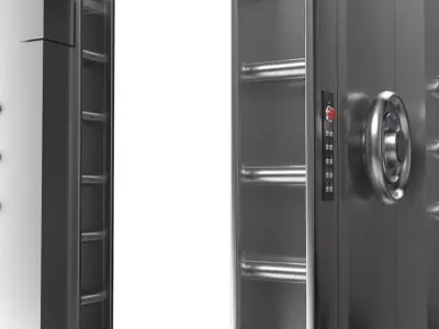 Vault Room Iron Door Low-poly 3D model