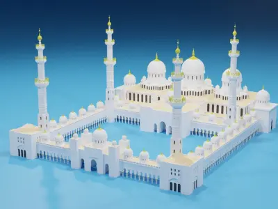 Sheikh Zayed Mosque Abu Dhabi UAE 3D model