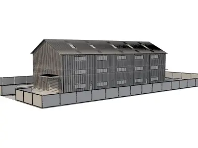 Warehouse With Interior 1 3D model