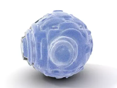 Futuristic SciFi Sphere Model Pack with Advanced Detailing Low-poly 3D model