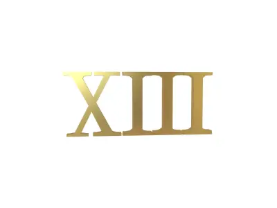 Roman Numerals 13 v1 002 Low-poly 3D model