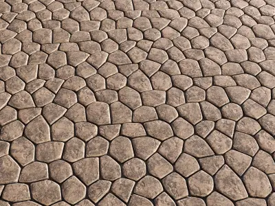 Paving old clay 3D model