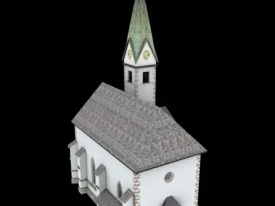 Church 1 Low-poly 3D model