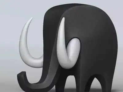 Elephant Creature Figure Fan Art Toy  3D print model