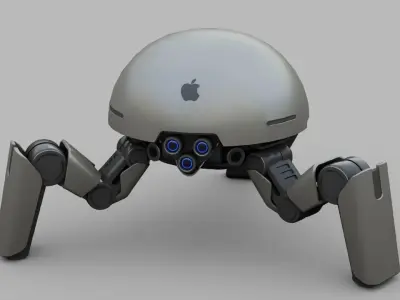 APPLE CONCEPT UTILITY BOT rigged 3D model