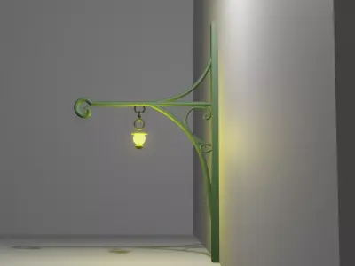Vienna Public Street Light Low-poly 3D model