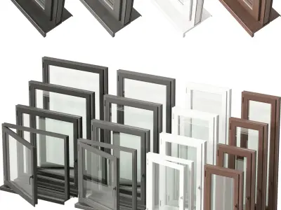 Double Glazed Window VOL 01 3D model