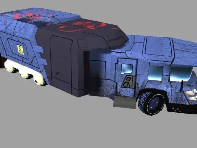 Mobile Science Lab Low-poly 3D model