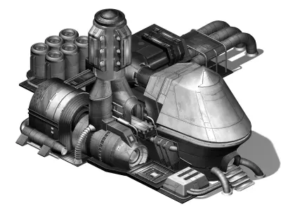 Machinery - Spacecraft - Functional Objects 010 3D model