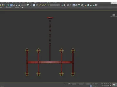 NOTRE DAME CHANDELIER Low-poly 3D model