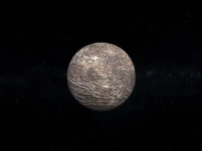 Barren Alien Planet 03 Low-poly 3D model