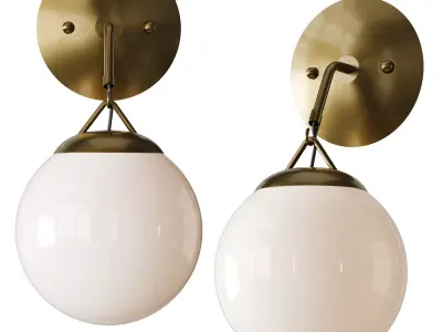Hooked Globe Sconce 3D model