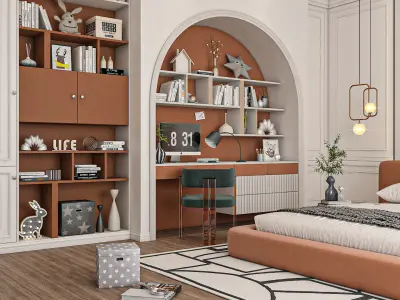 Bedroom interior scene 3D model 3D model purchase