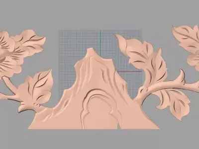 European furniture 3D relief models for CNC wood engraving E208 3D model