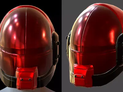 Gas mask helmet 3d model scifi Low-poly  Low-poly 3D model 325