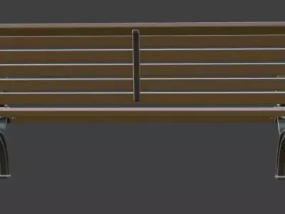 Classic Park Bench 3D model purchase